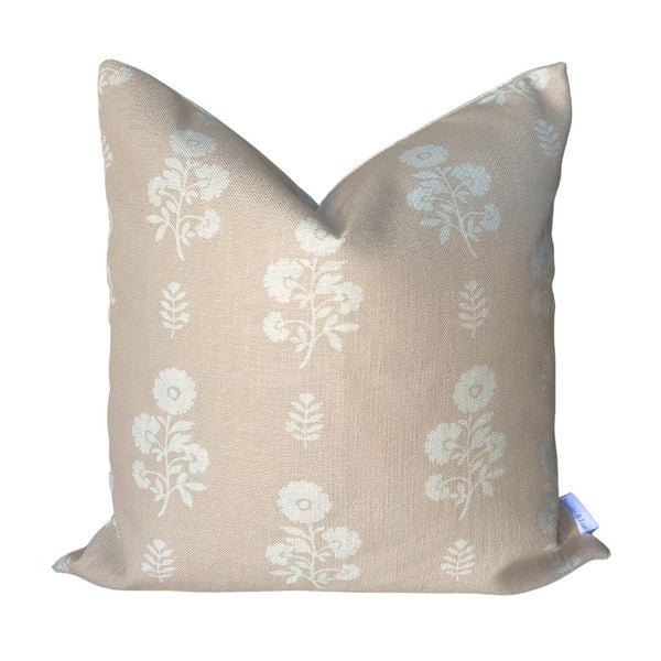 Chloe Floral Pillow in Natural