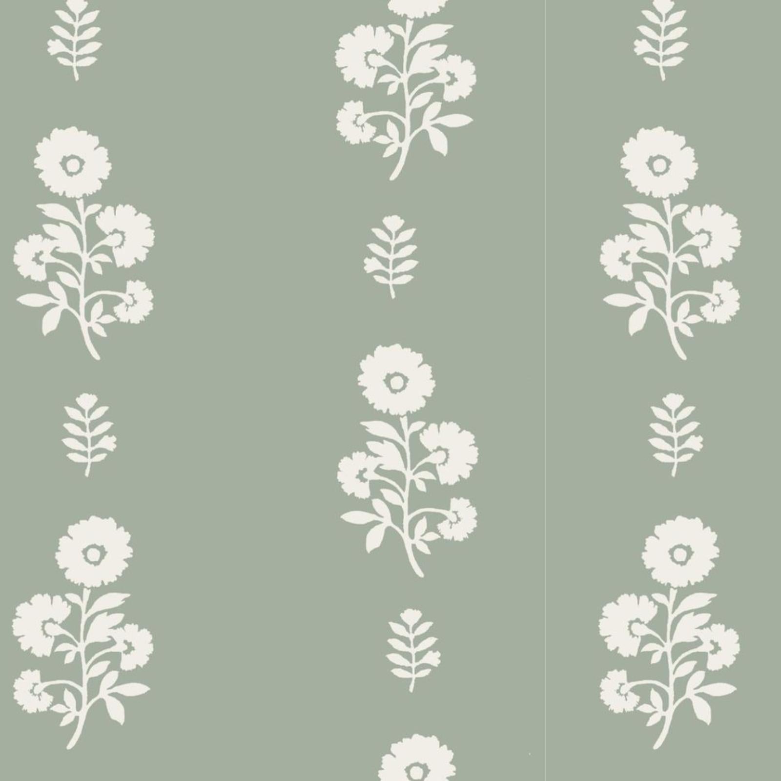 Chloe Floral Fabric in Willow