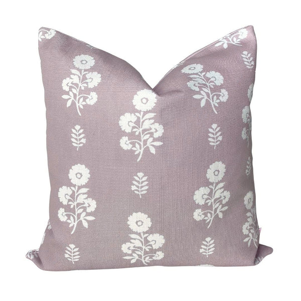 Chloe Floral Pillow in Lilac