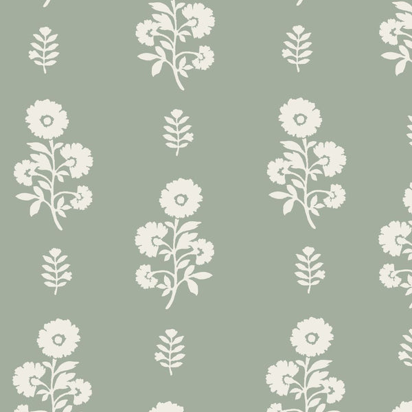 Chloe Floral Fabric in Willow