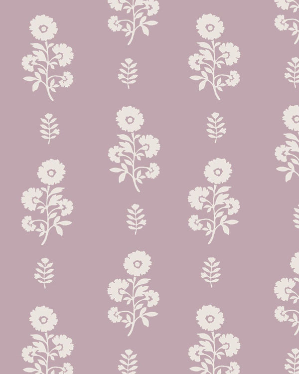 Chloe Floral Fabric in Lilac