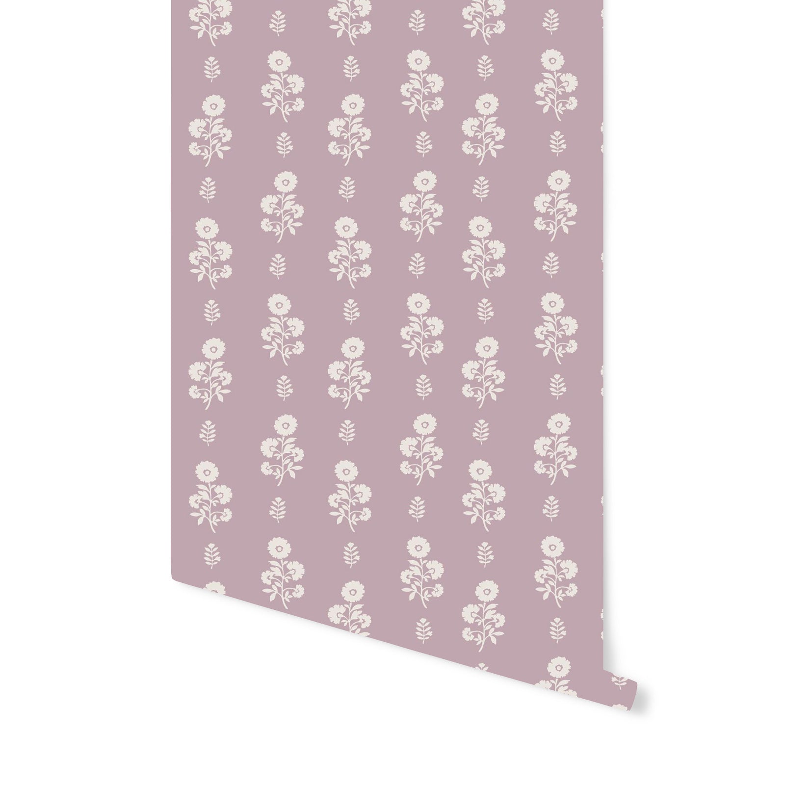 Chloe Floral Wallpaper in Lilac