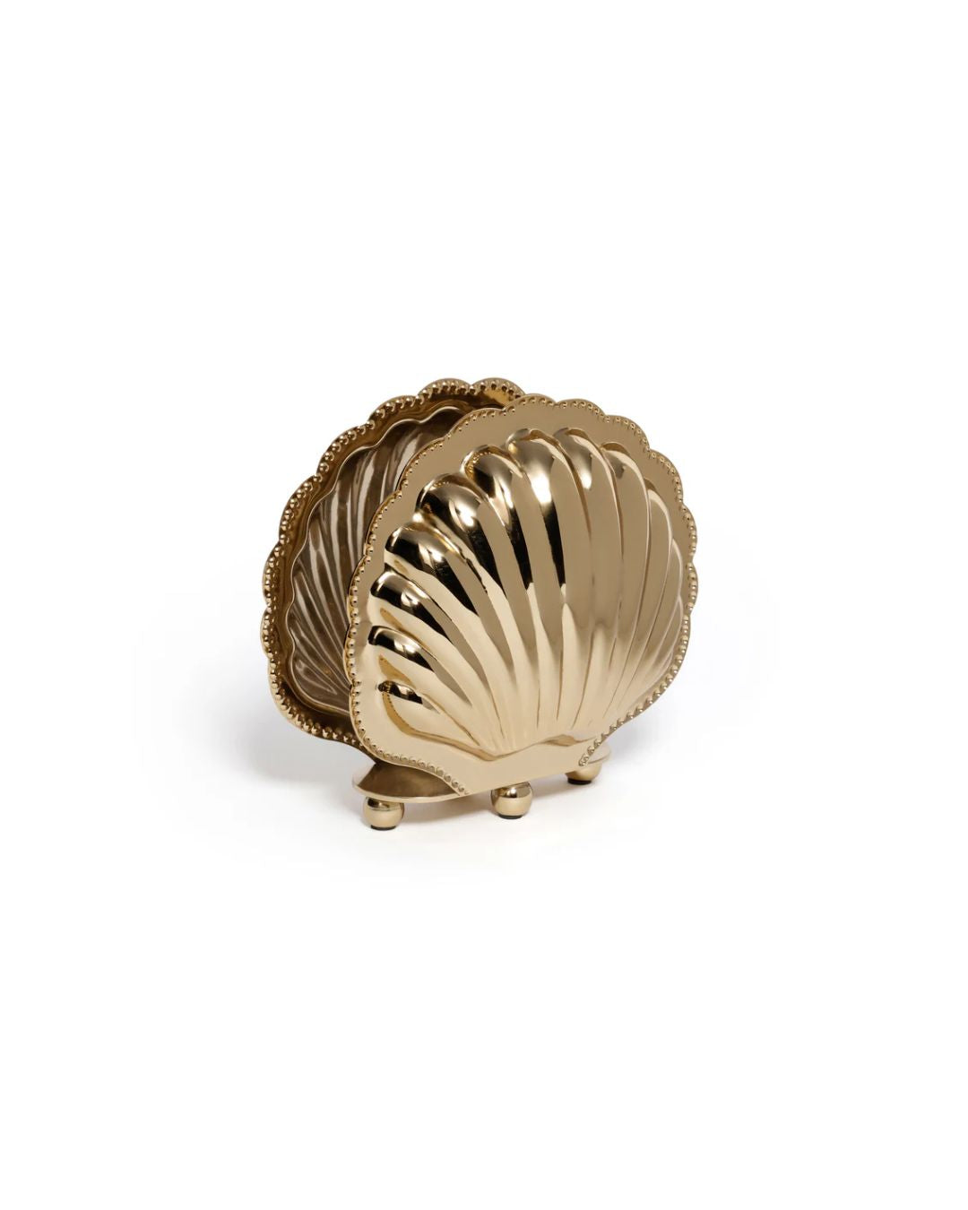 Côte Shell Napkin Holder - Polished Gold