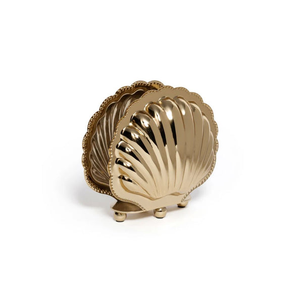 Côte Shell Napkin Holder - Polished Gold