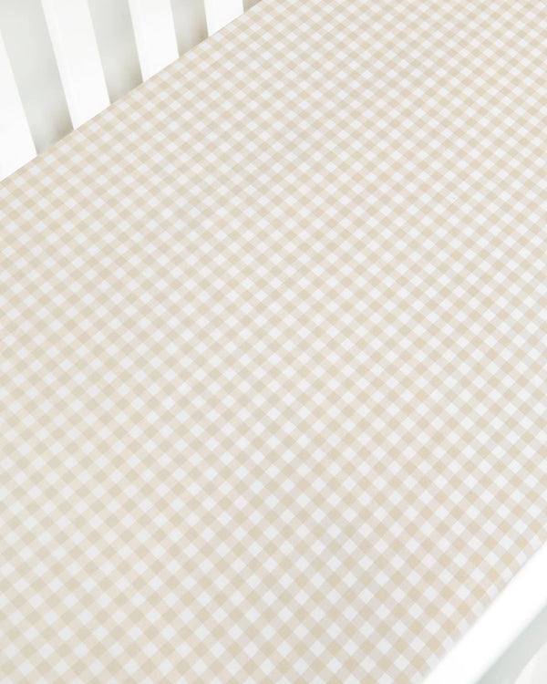 Cozy Gingham Crib Sheet