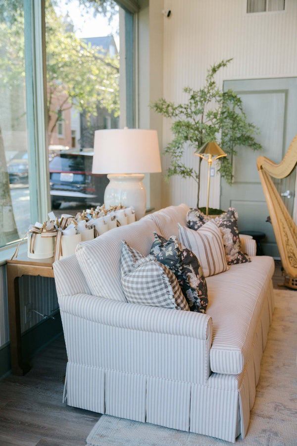 Ruffle Edge Pillow in Chocolate Francis Floral