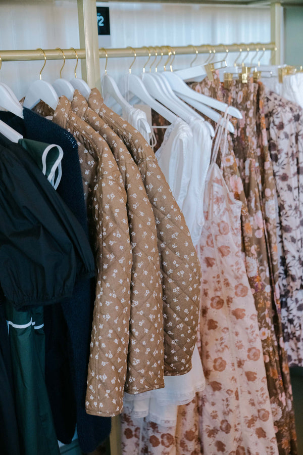 Brown Floral Quilted Jacket