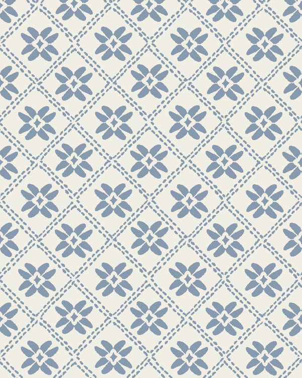 Dainty Lattice Fabric in Dusty Blue