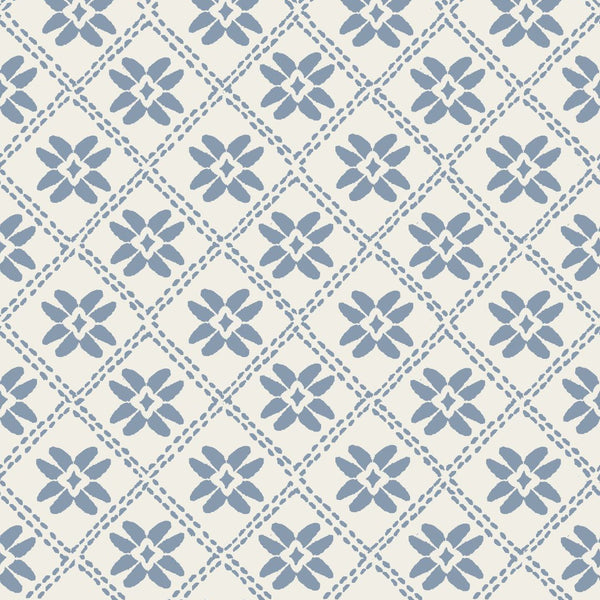 Dainty Lattice Fabric in Dusty Blue