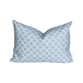 Dainty Lattice Pillow in Dusty Blue