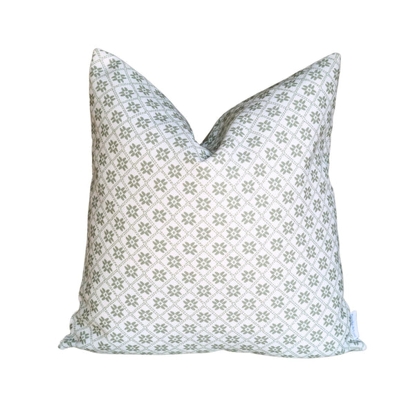 Dainty Lattice Pillow in Willow