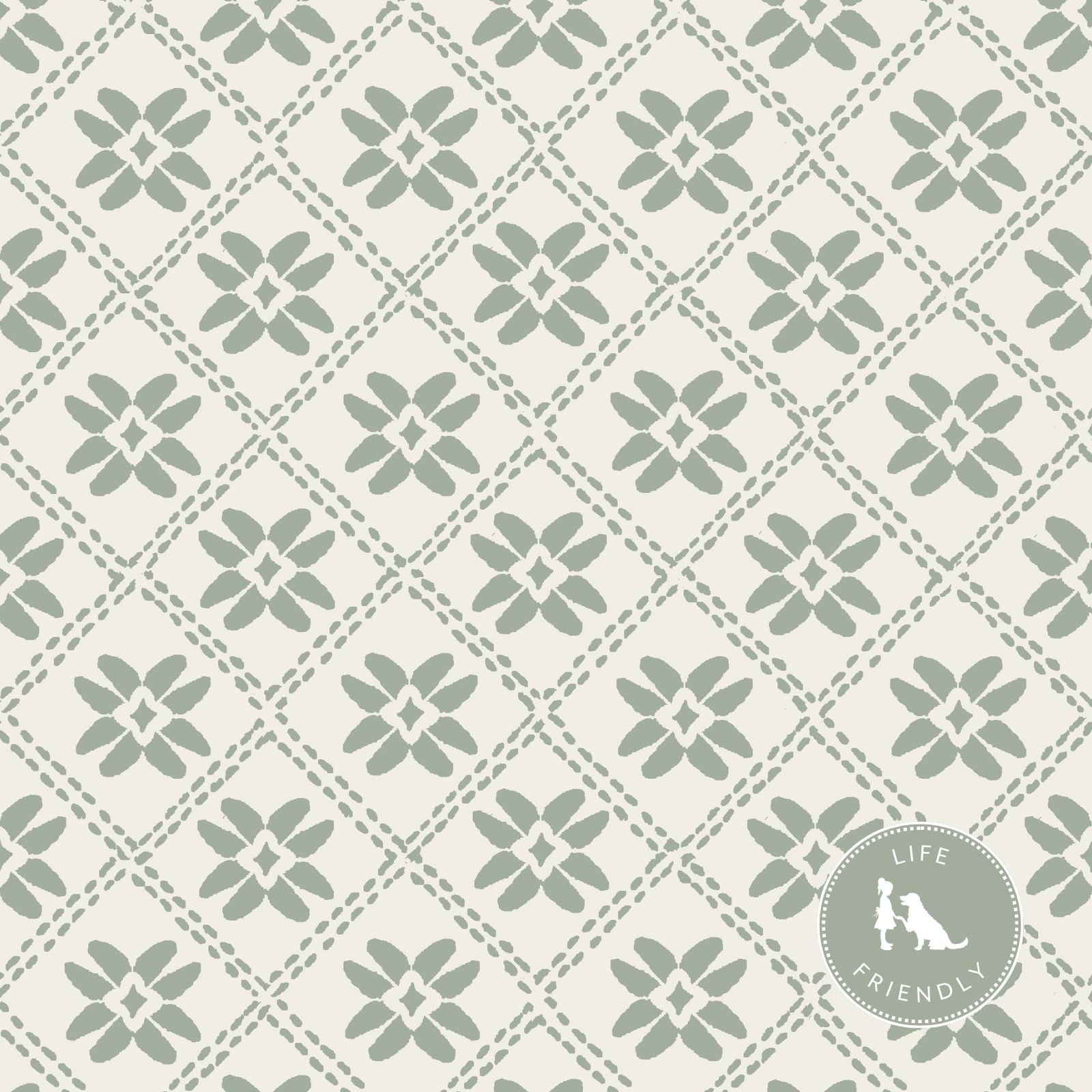 Dainty Lattice Fabric in Willow