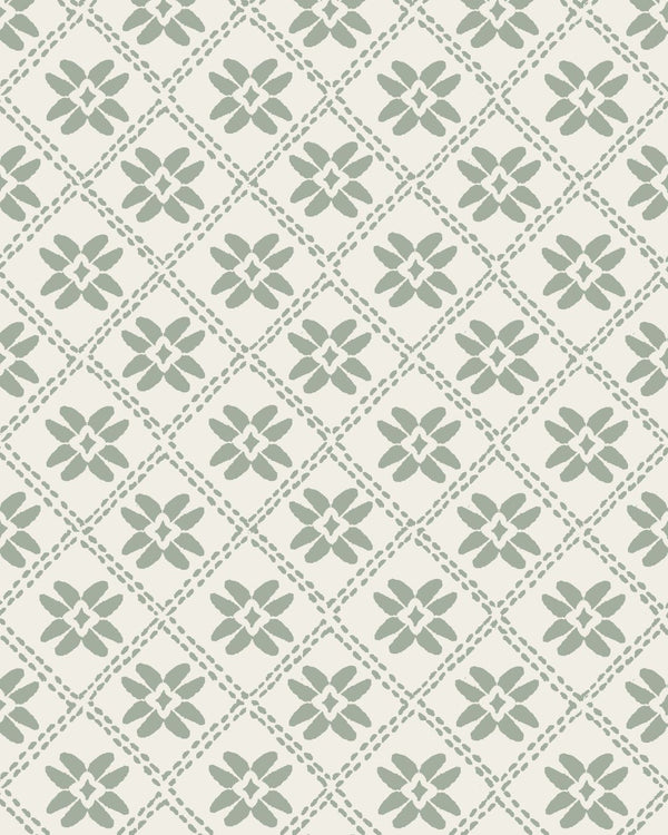 Dainty Lattice Fabric in Willow
