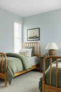 Coastal Stripe Wallpaper in Light Blue