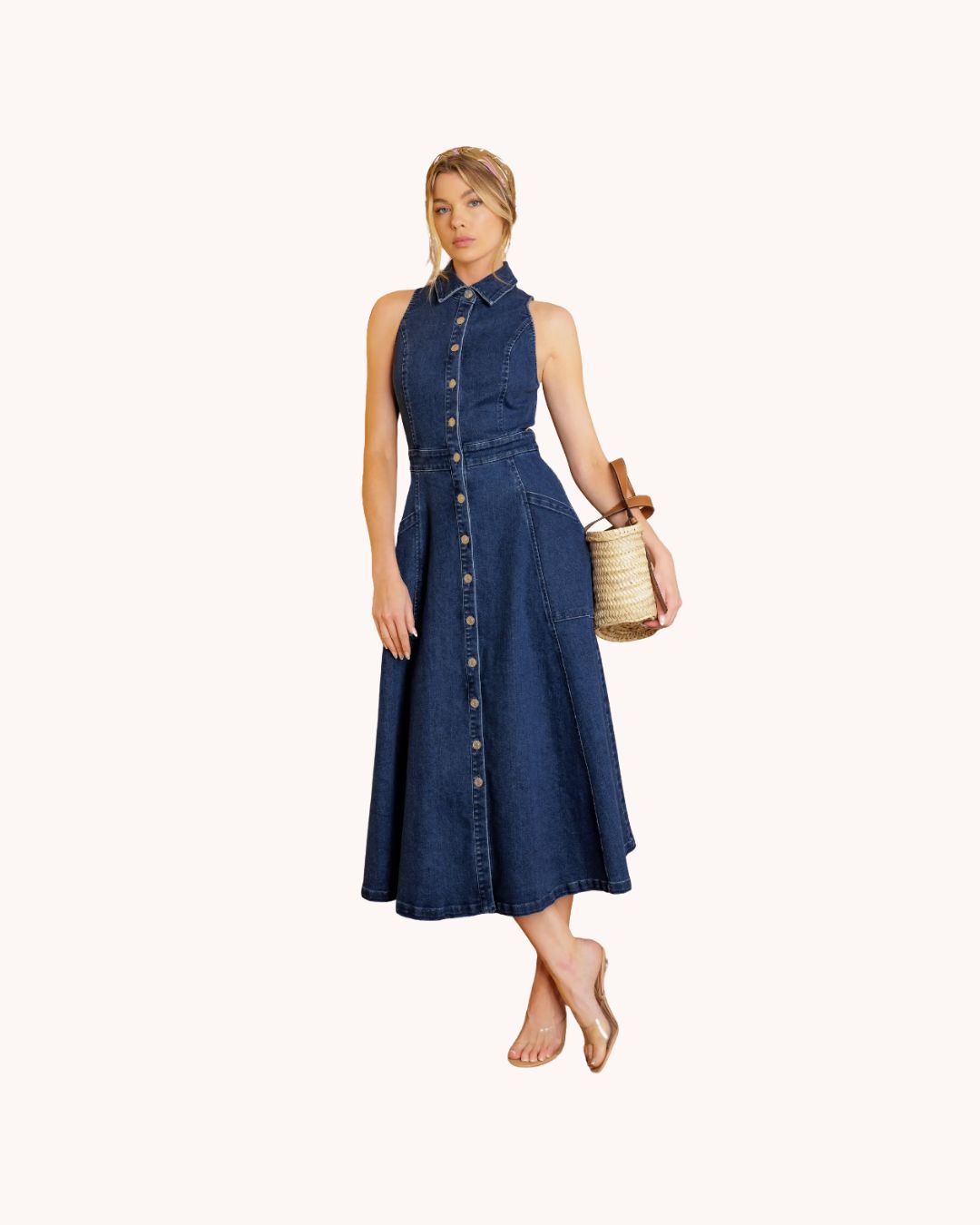 Denim Midi Dress