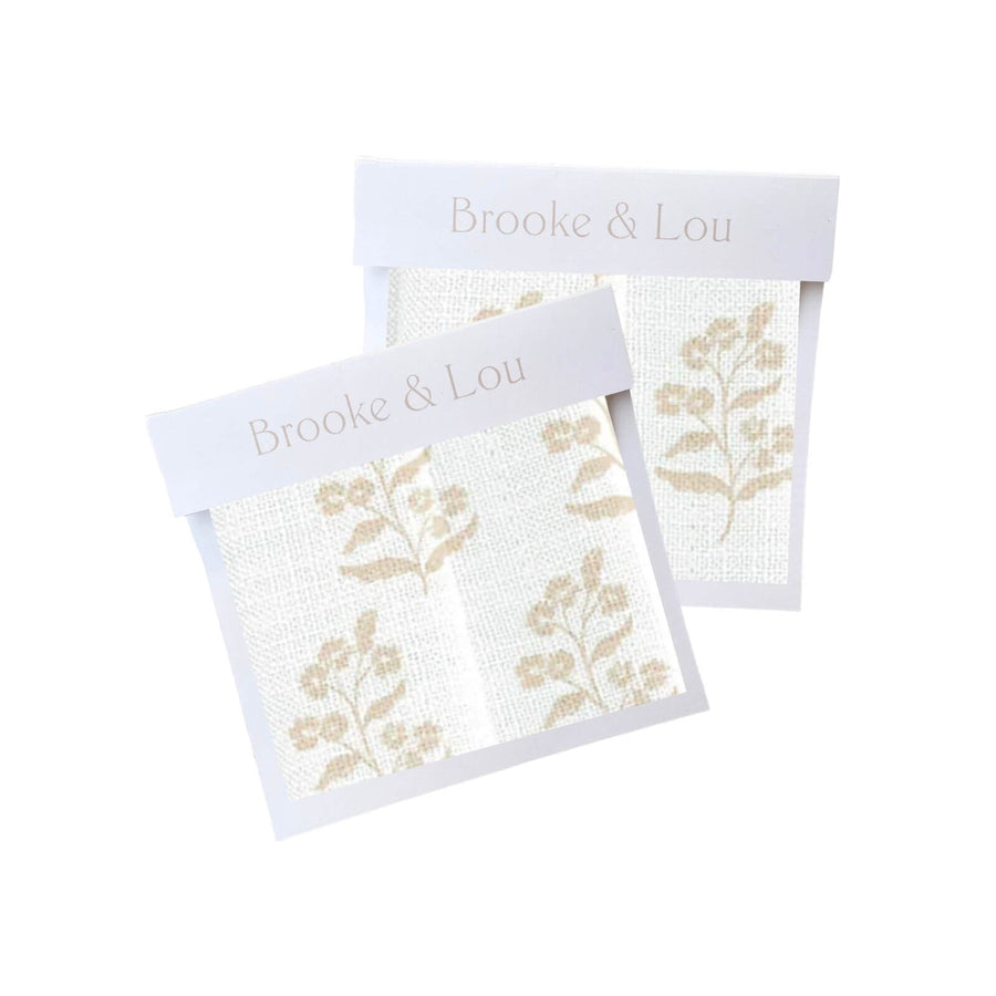 Frankie Floral in Natural Drapery Panel