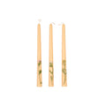 Dried Floral Taper Candles - Set of 3