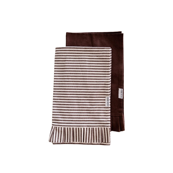 Elodie Kitchen Towels in Cocoa