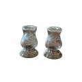 Embossed Glass Salt and Pepper Set