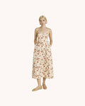 Embroidered Trim Midi Dress