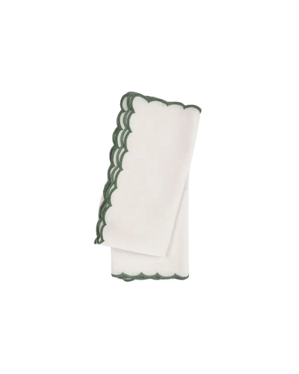 Evergreen Scalloped Napkin