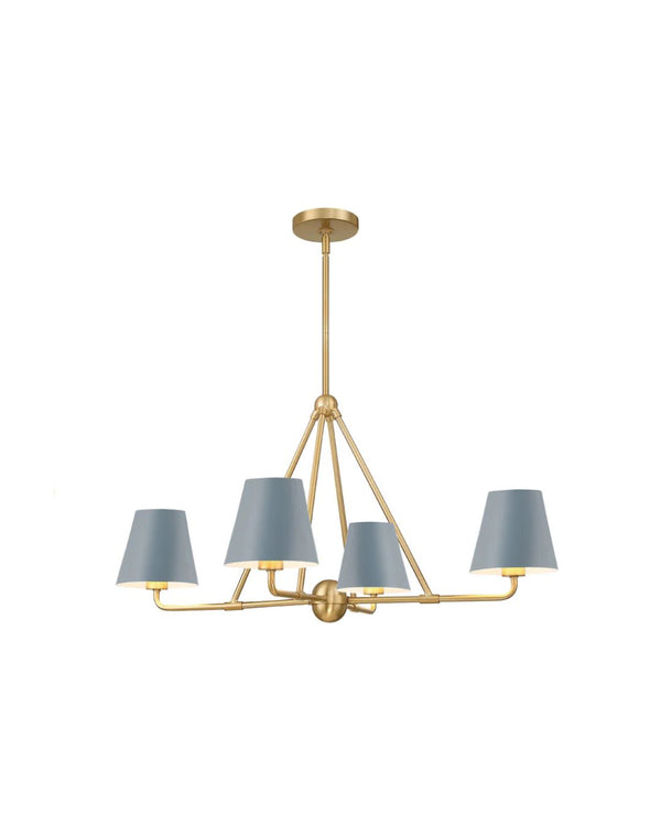 Ezra 4-Light Chandelier in Blue