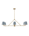 Ezra 6-Light Chandelier in Blue