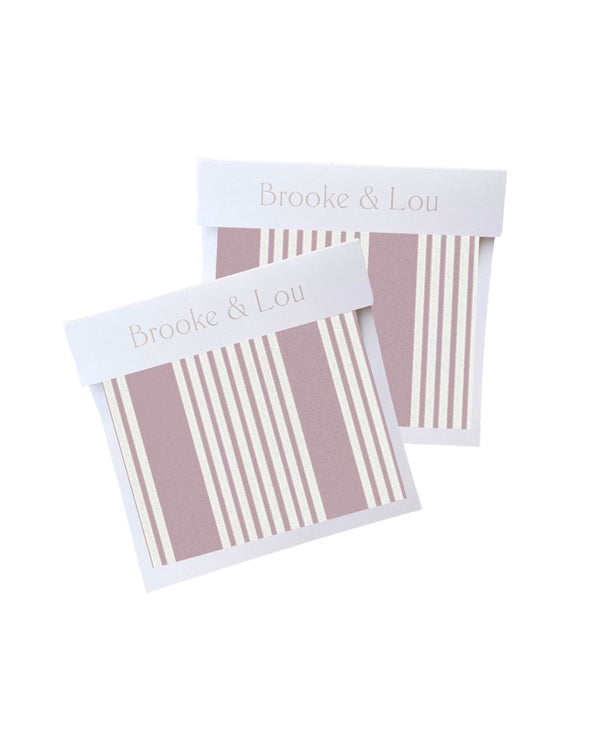 Oscar Stripe Fabric in Lilac