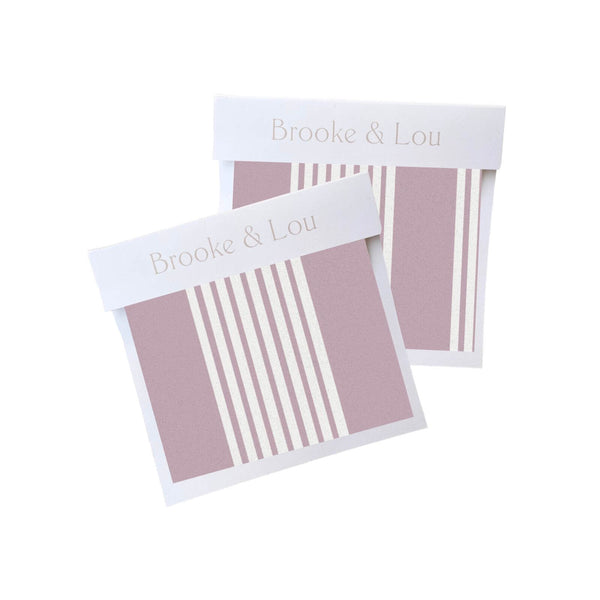 Oscar Stripe Fabric in Lilac