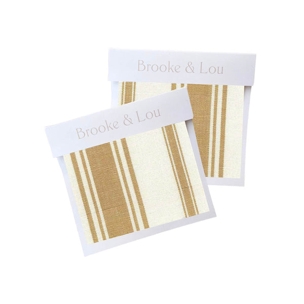 Wentworth Stripe Fabric in Camel