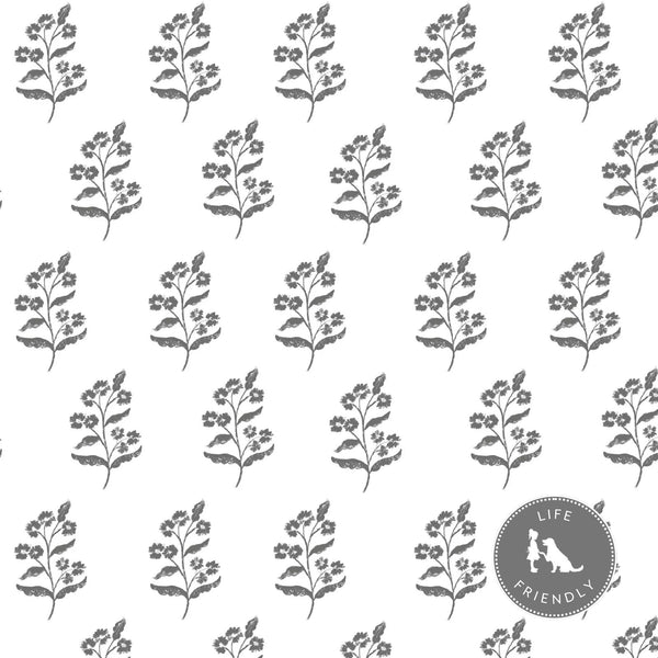 Frankie Floral Fabric in Charcoal