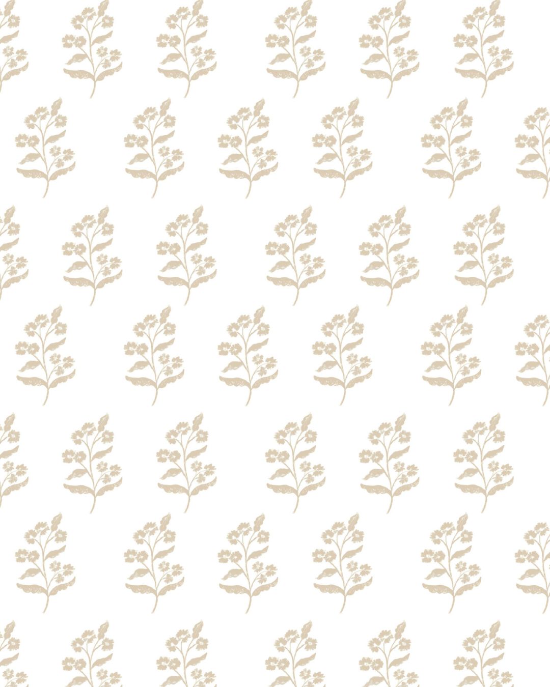 Frankie Floral Fabric in Natural