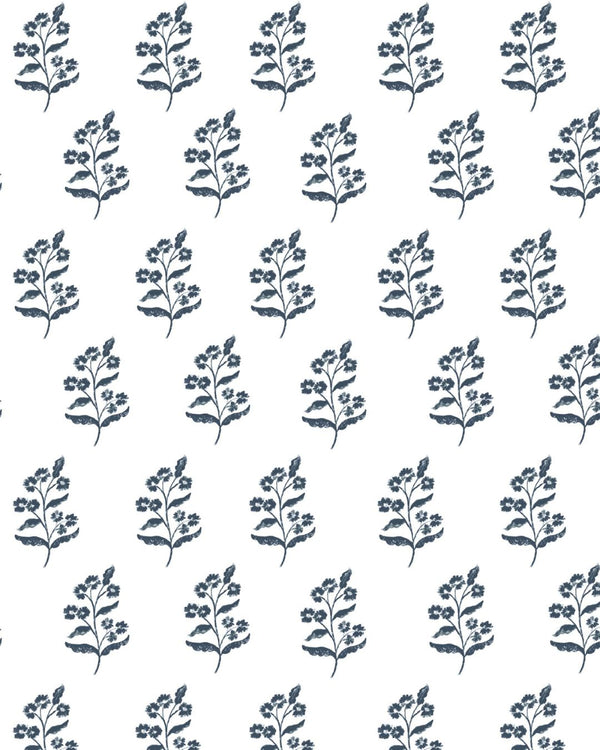 Frankie Floral Fabric in Navy