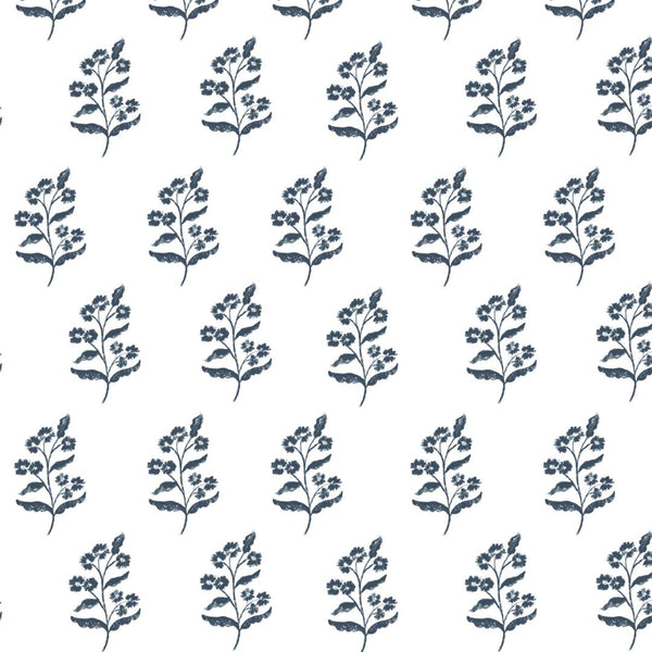 Frankie Floral Fabric in Navy
