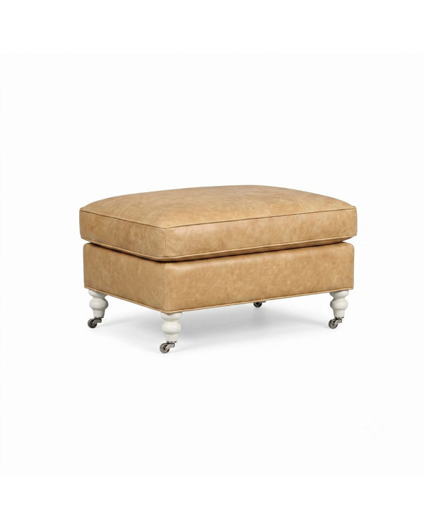 Franklin Leather Ottoman