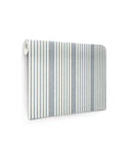 French Linen Stripe Wallpaper in Navy