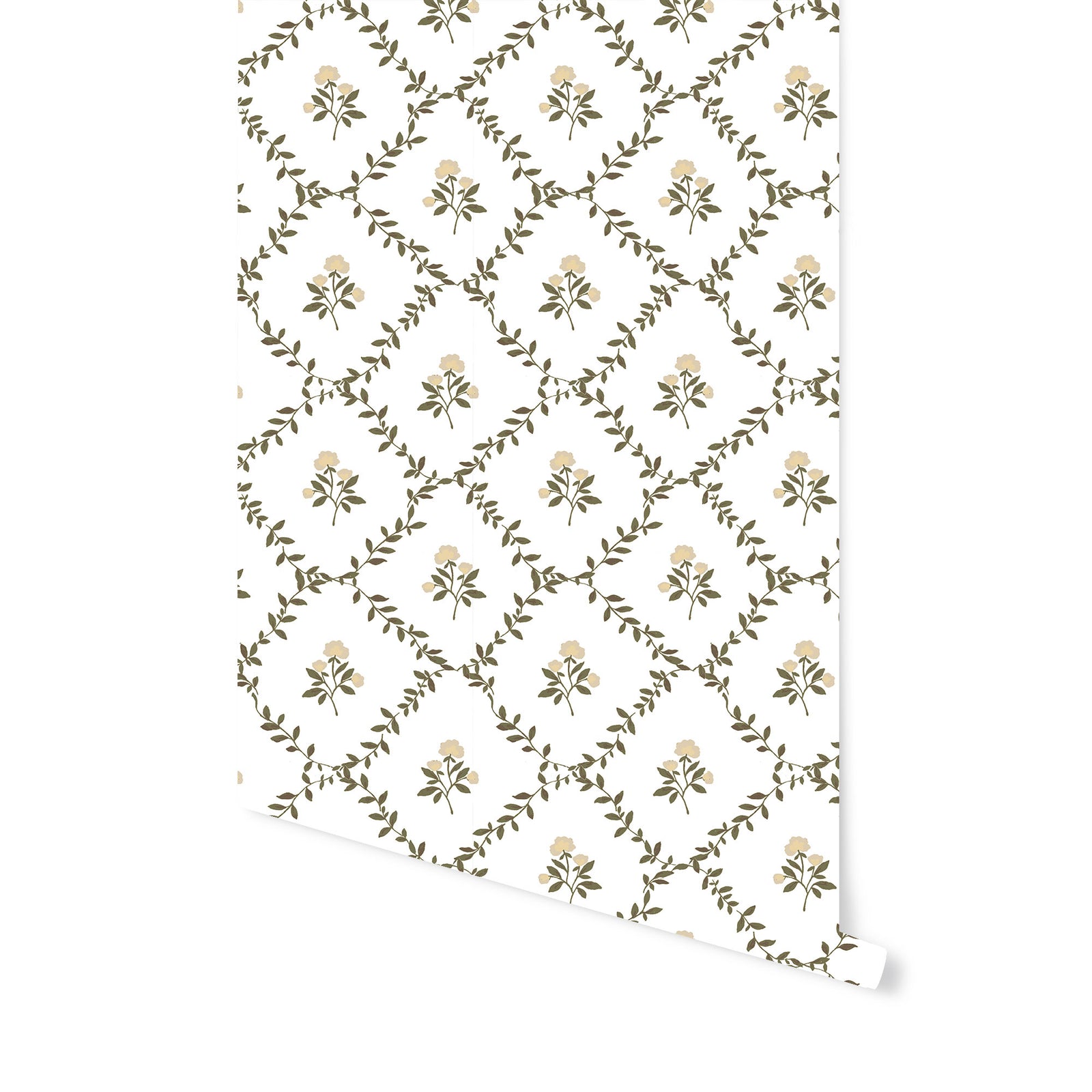 Garden Trellis Wallpaper in Natural