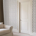 Garden Trellis Wallpaper in Blue