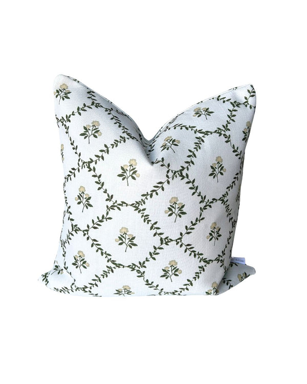 Garden Trellis Pillow in Natural
