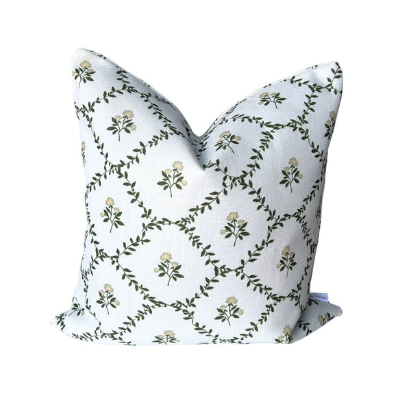 Garden Trellis Pillow in Natural