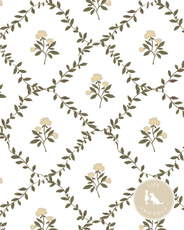Garden Trellis Pillow in Natural