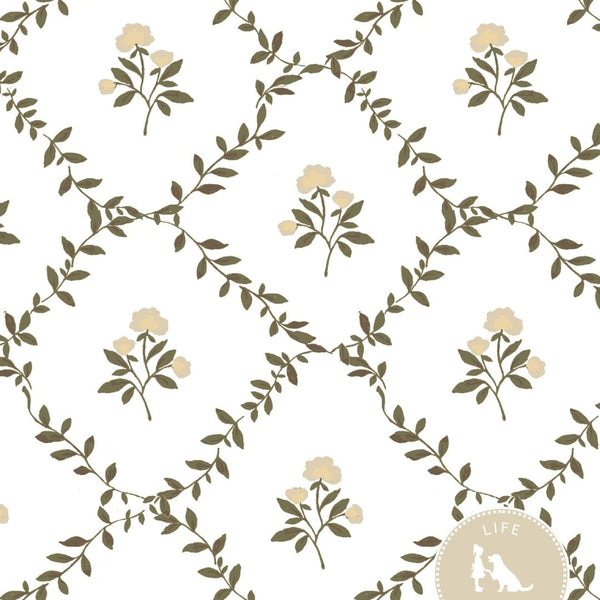 Garden Trellis Fabric in Natural