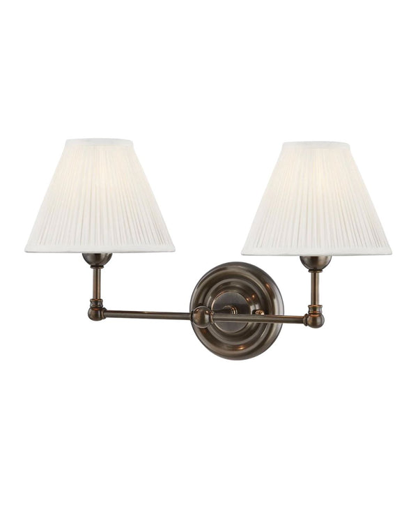 George Double Sconce in Bronze