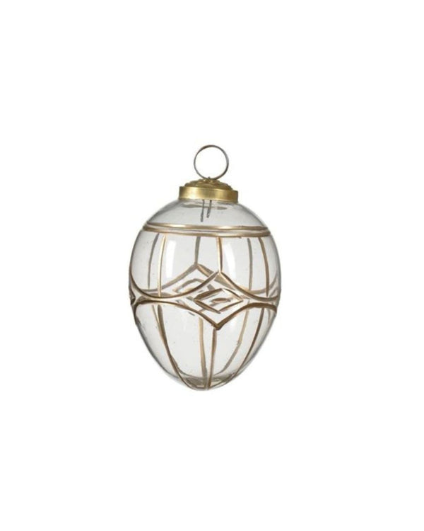 Glass Geometric Border Ornament