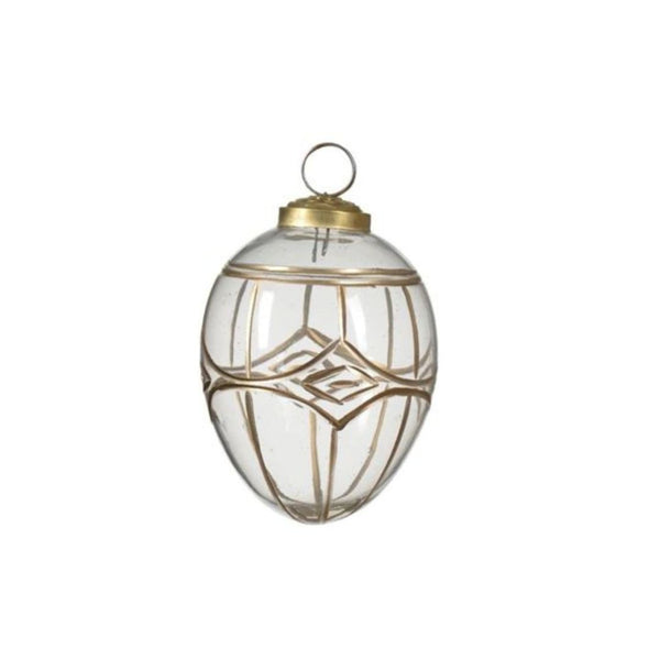 Glass Geometric Border Ornament