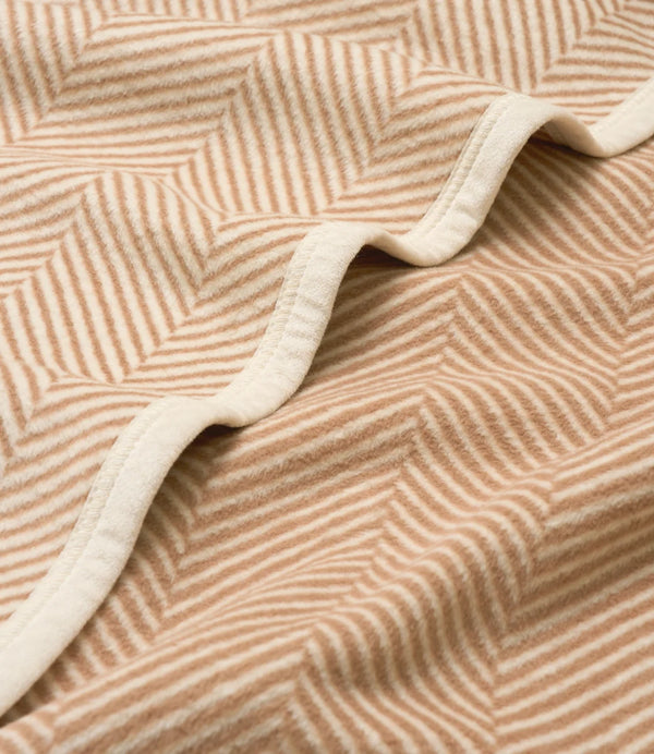 Langley Herringbone Throw - Tan