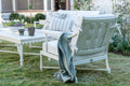 Riviera Love Seat in Alabaster