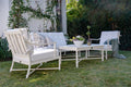 Riviera Love Seat in Alabaster