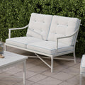 Riviera Love Seat in Alabaster