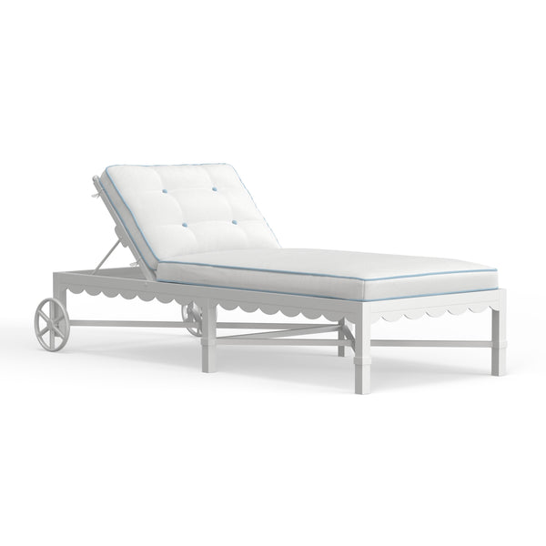 Riviera Chaise Lounge in Alabaster